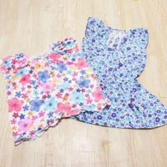 95cm Tシャツ ワンピース 花柄