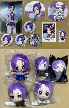１４点　ブルーロック　ブルロ　御影玲王　ちびぐるみ　ぬいぐるみ　缶バッジ