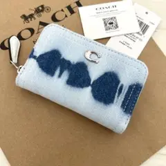 限定品！ 新品 COACH コーチ コインケース 小銭入れ デニムブルー