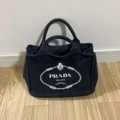 PRADA キャンバストートバッグ 黒　格安変更！