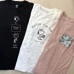 UNIQLO スヌーピー Tシャツ 3枚セット 150