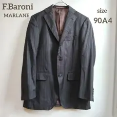 (極美品)F. Baroni スーツ MARLANE ネイビー AB7 ネイビー MARLANE×TRANS CONTINENTS ウール100％ 3釦スーツ