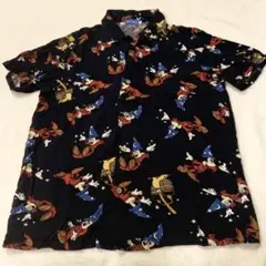 美品　ディズニー　ミッキー　ファンタジア　東京リゾート　アロハシャツ