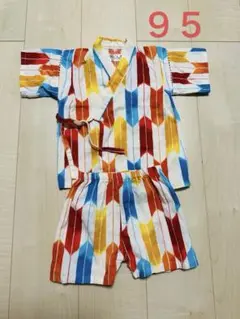 美品　カラフル甚平 95cm