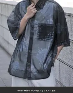 【Nilway】オーバーサイズメッシュシアーシャツ