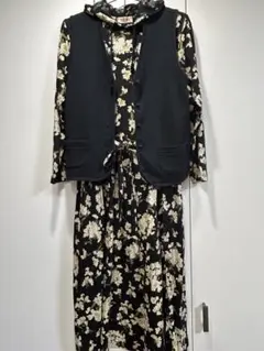 ベスト付き花柄ロングワンピース　PICCO LOVER