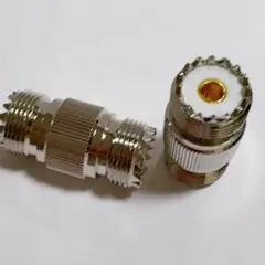 UHFコネクタ 変換アダプター M型メス-M型メス 2個