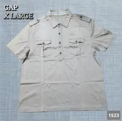 A-1523〈GAP〉X LARGE 半袖シャツ モカ茶