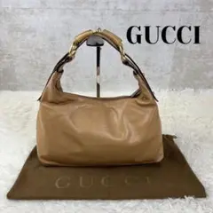 GUCCIワンショルダーバッグ ホースビット オールレザー ブランド ブラウン