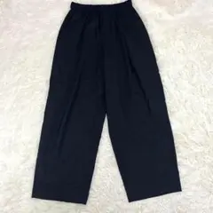 【極美品/2024S】23区 ナチュラルストレッチサキソニー バレル パンツ 黒