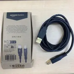 amazon basics USB 2.0 プリンターケーブル 6フィート