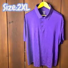 ☆送料無料☆ 【美品】 半袖 ポロシャツ 2XL パープル