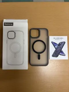 iPhone 15 カバー灰マグネットxoo1509dj3