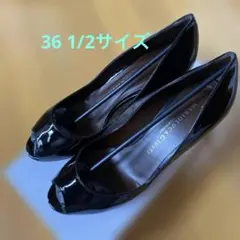 MARIOLUCA GIUSTI ブラックオープントゥヒール
