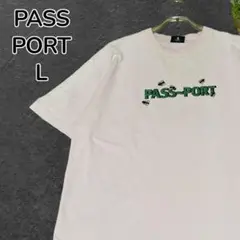 【人気】PASS~PORT デザインプリントTシャツ ピンク L バックプリント