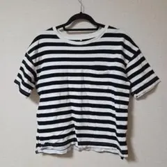 CLOSSHI クロッシー　ボーダー　半袖　Tシャツ　ブラック×ホワイト　黒×白
