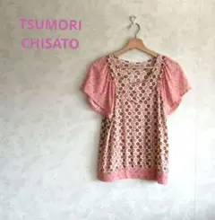 TSUMORI CHISATO 小花プリントピンクTシャツ サイズ2