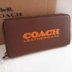【最新作✨】COACH 長財布 財布 ウォレット ブラウン 茶色 オレンジ