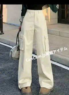 レディース ソリッドカラーフラップポケットパンツ