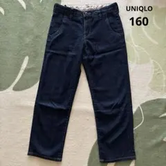 UNIQLO デニムパンツ　160㎝　ネイビー