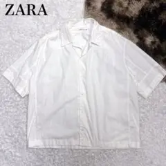 ZARA オープンカラーシャツ オーバーサイズ 白 M
