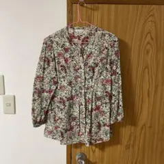 【美品】Savoir 花柄 長袖シャツ