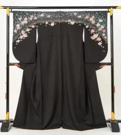 振袖 黒×橙、ピンク、白 小振袖 袴