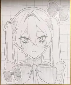 色紙　手書きイラスト　オリジナルイラスト