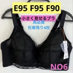 NO6 小さく見せるブラ　脇高　フルカップ　高品質　薄手　ワイヤー入り　黒色