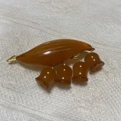 琥珀　ブローチ　ヴィンテージ アクセサリー