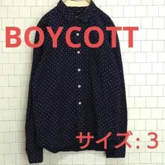 【BOYCOTT】シャツ　サイズ:３（M〜L相当）　綿100%