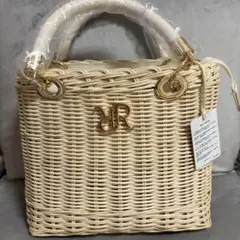 RANDA 2WAY ラタンスクエアハンドバッグ