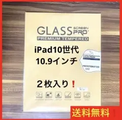 GLASS iPad 10世代 フィルム ガラスフィルム ２枚入り
