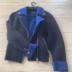 ディーゼルのニットライダースジャケット