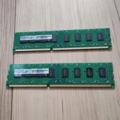 DDR3 8GB 1600MHz メモリ 2枚セット　W3U1600-8G