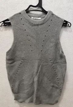 RETRO GIRL グレー ノースリーブセーター Mサイズ