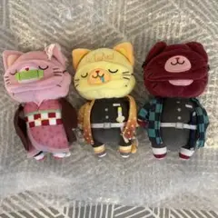 鬼滅　猫キャラクター ぬいぐるみ3体セット