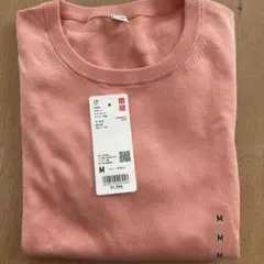 UNIQLO UVカット 半袖セーター M 11 Pink