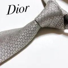 美品 ディオール Dior ネクタイ ハイブランド CD柄 ロゴ 光沢 ビジネス
