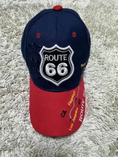 ルート66 キャップ ネイビー レッド