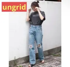 ungrid Tシャツ フリーサイズ レディース バックフォトプリント