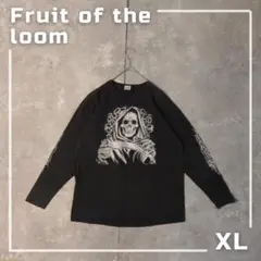死神 リーパー スカルプリント ロンT XL ブラック 90s Y2K