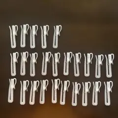 カーテンフック　白　プラスチック　25個　アジャスター付き