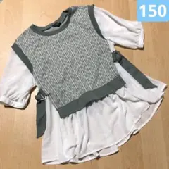キッズ　半袖カットソー　グリーン　150