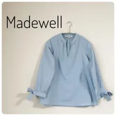 Madewell メイドウェル　オーバーブラウス　ストライプ ブルー