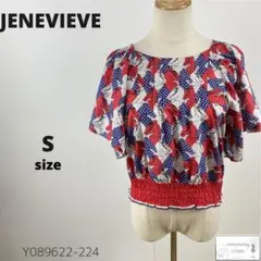 美品 JENEVIEVE ジュネヴィエーヴ トップス ブラウス 馬柄 派手