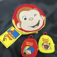 おさるのジョージ 顔型リュック ポーチ