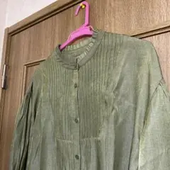未使用/カーキ/ブラウス/婦人/上品/前開き