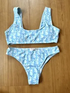 【未使用】Christian Dior トロッター 水着 水色 ビキニ