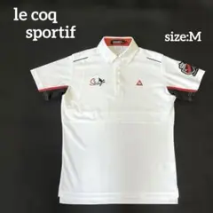 le coq sportif GOLF メンズ　ゴルフ半袖ポロシャツ　刺繍　M